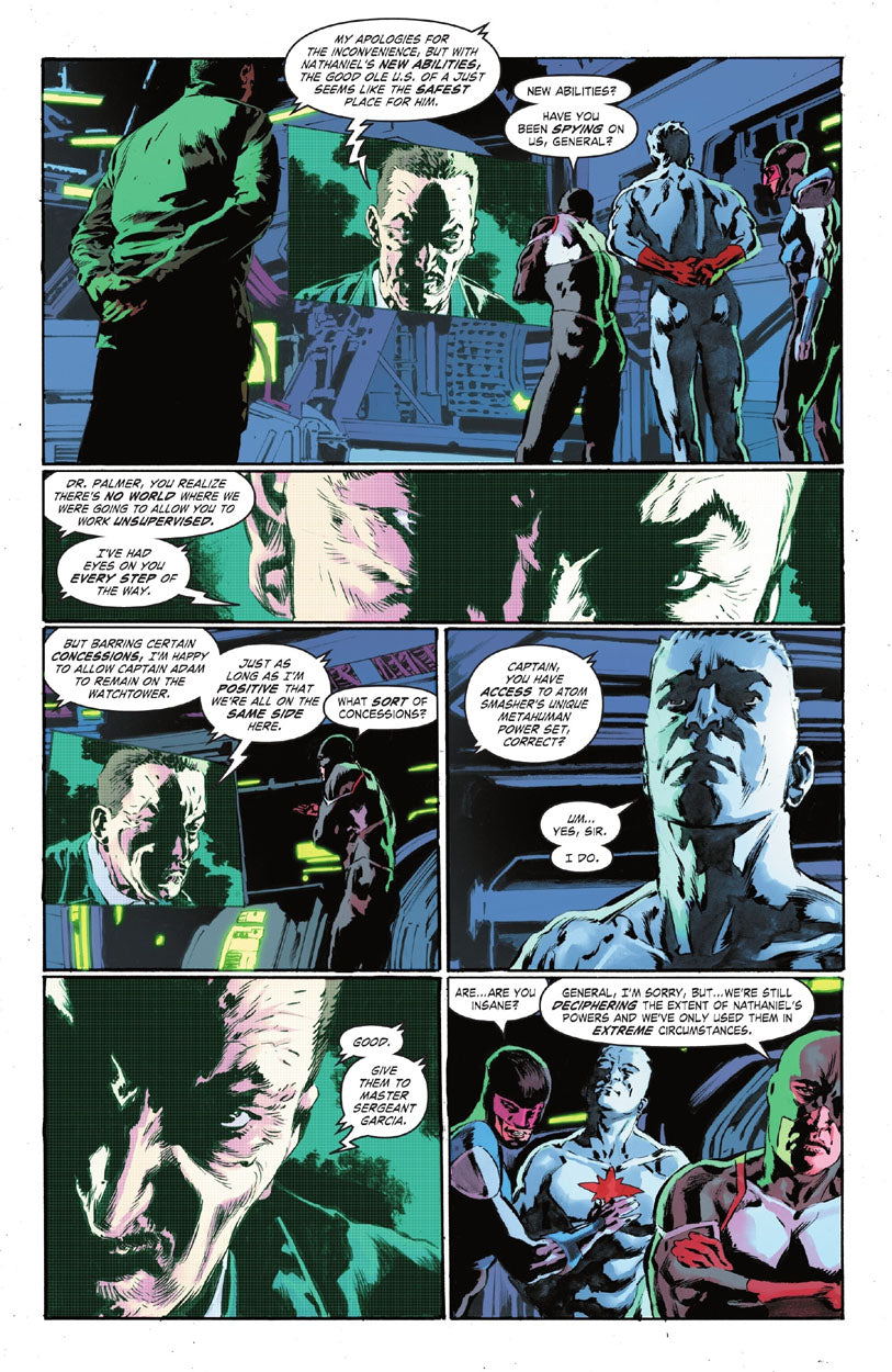 Justice League: The Atom Project #4 p.14 - The Atoms & Captain Atom!