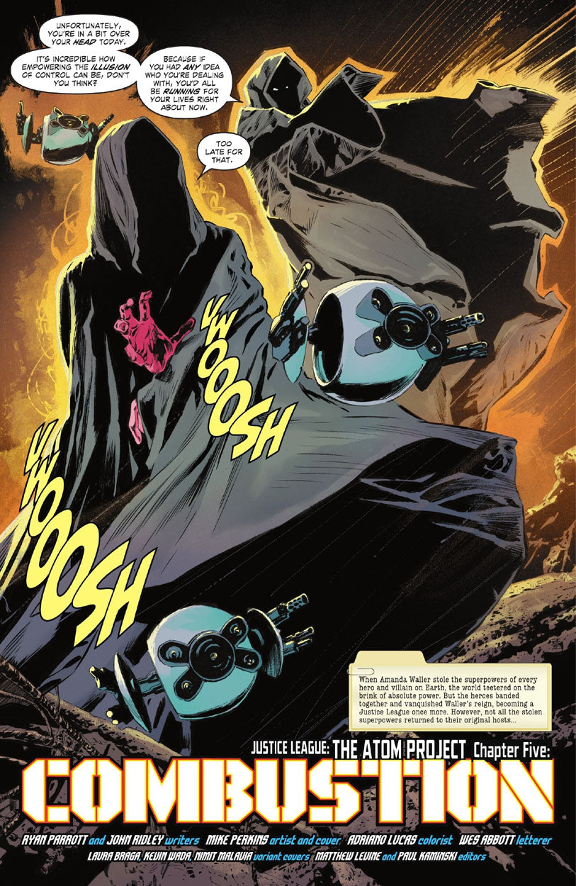 Justice League: The Atom Project #5 p.04 - Title & Credits Splash!