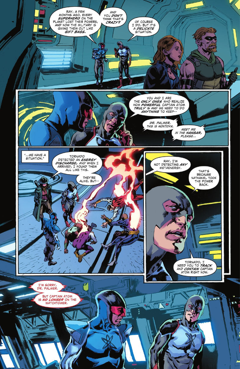 Justice League: The Atom Project #5 p.16 - The Atoms & The Question!