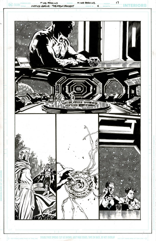 Justice League: The Atom Project #6 p.17 - Unseen Dr Light & Green Lantern Panel!