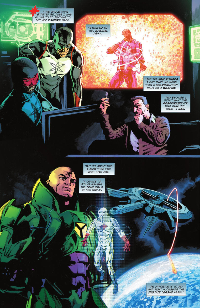 Justice League: The Atom Project #6 p.19 - Battlesuit Lex Luthor!