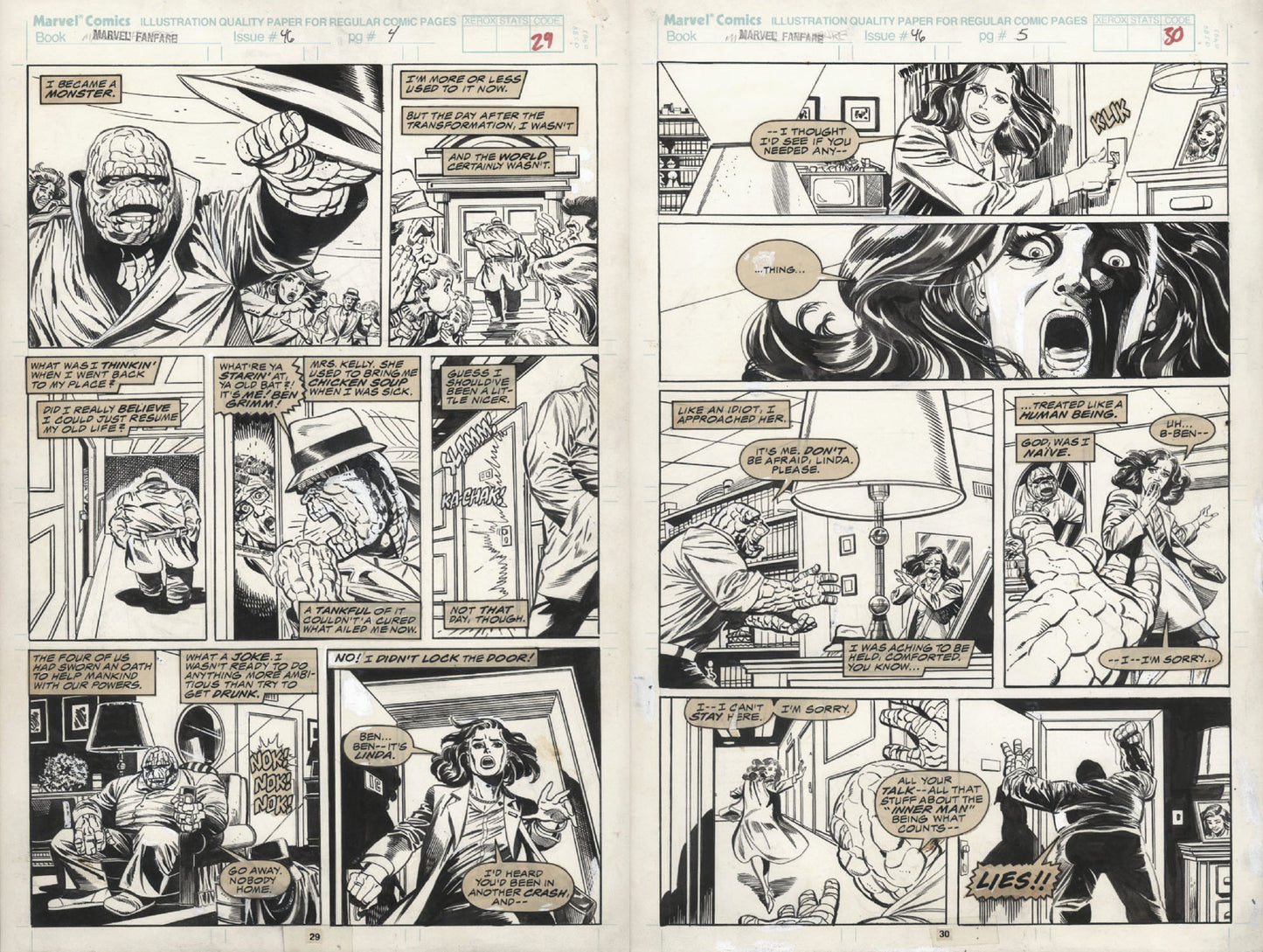 Smith, Todd - Marvel Fanfare #46 pgs.29 & 30 - The Thing Silver Age Story!