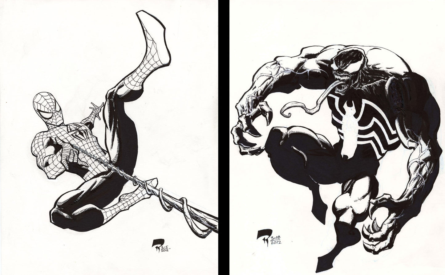 Robinson, Roger - Spider-Man & Venom Illustrations!