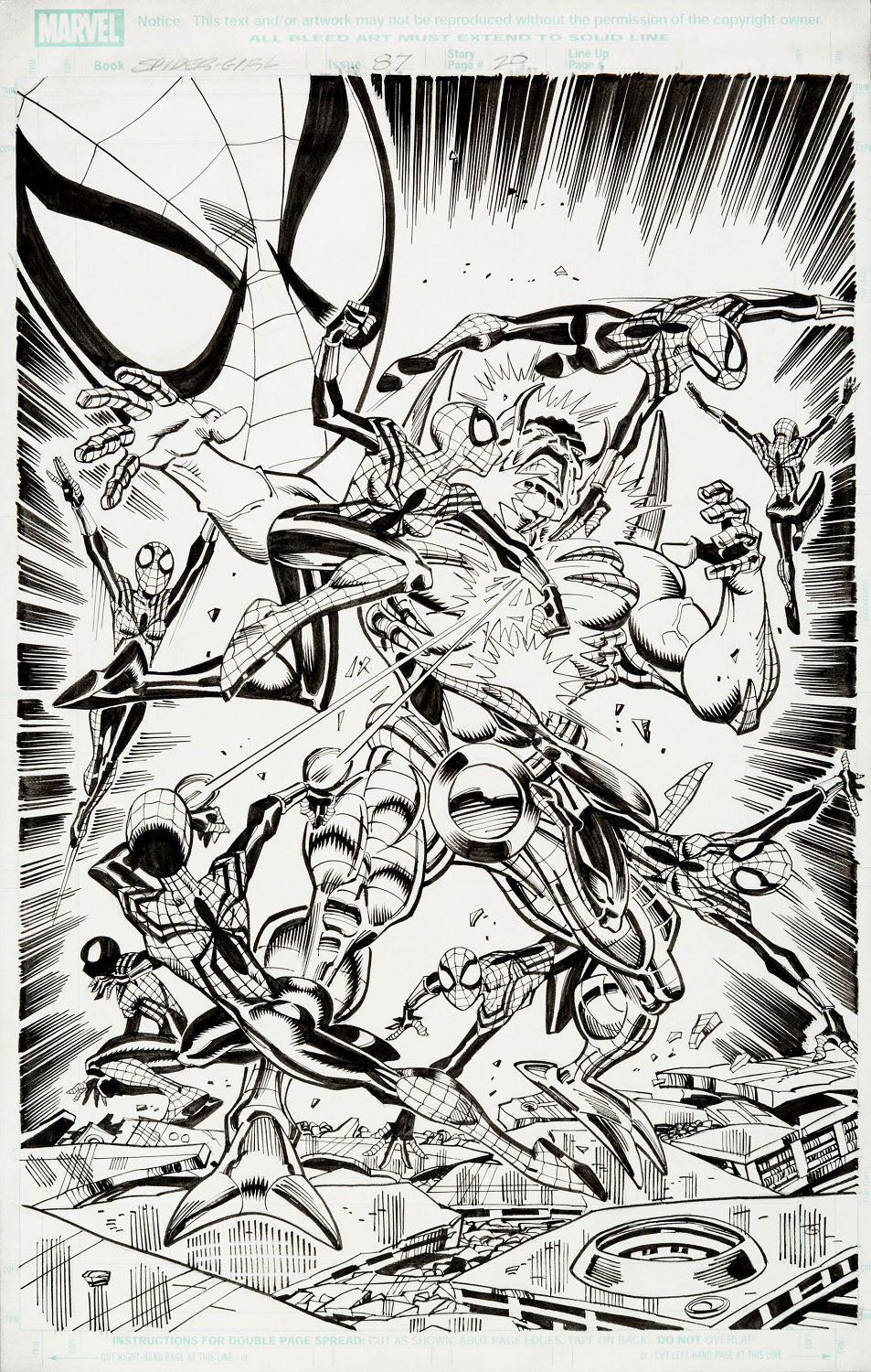 Frenz, Ron - Spider-Girl #87 p.20 - Multi-Figure Splash!