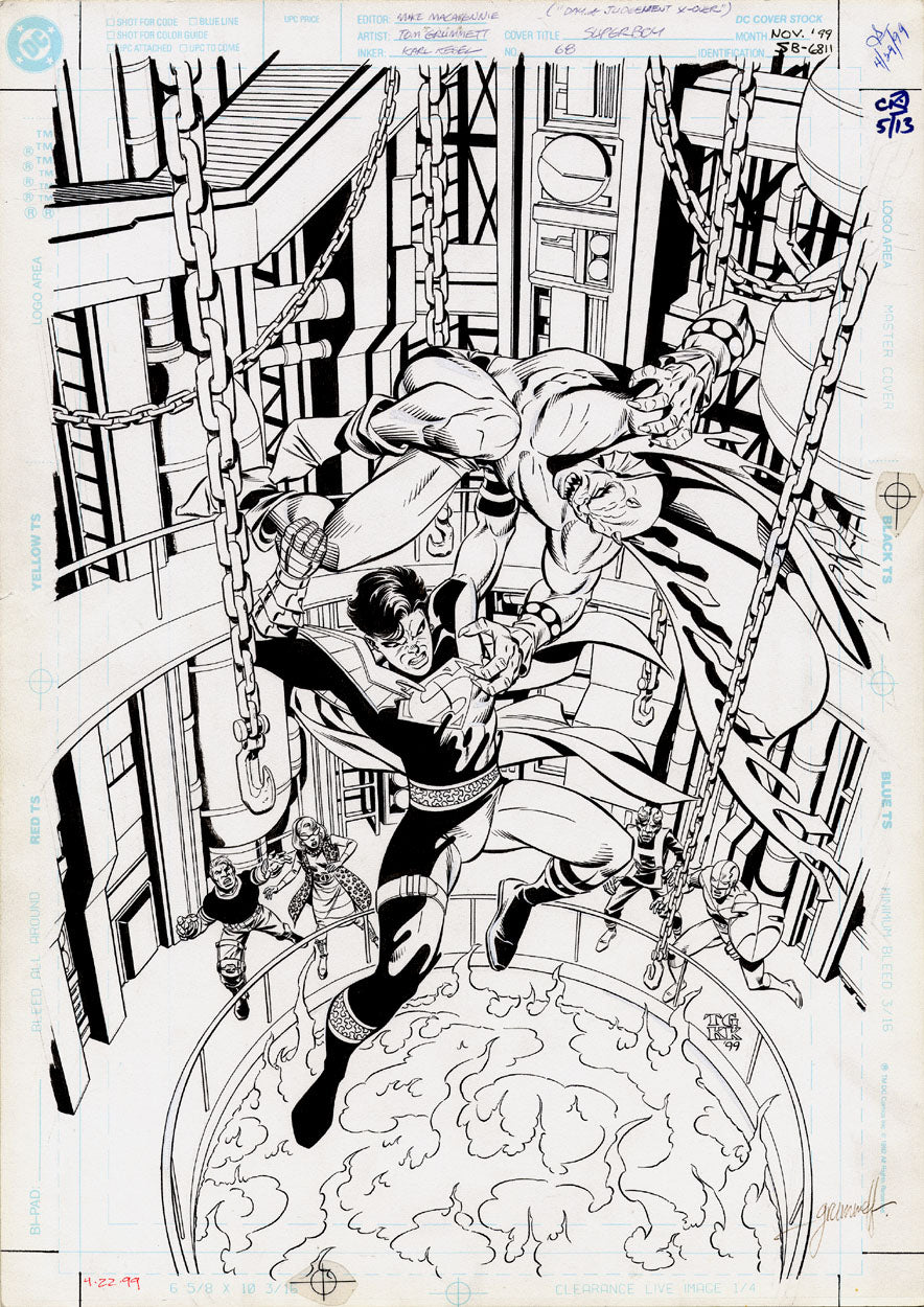 Grummett, Tom - Superboy #68 Cover - Kirby's The Demon!