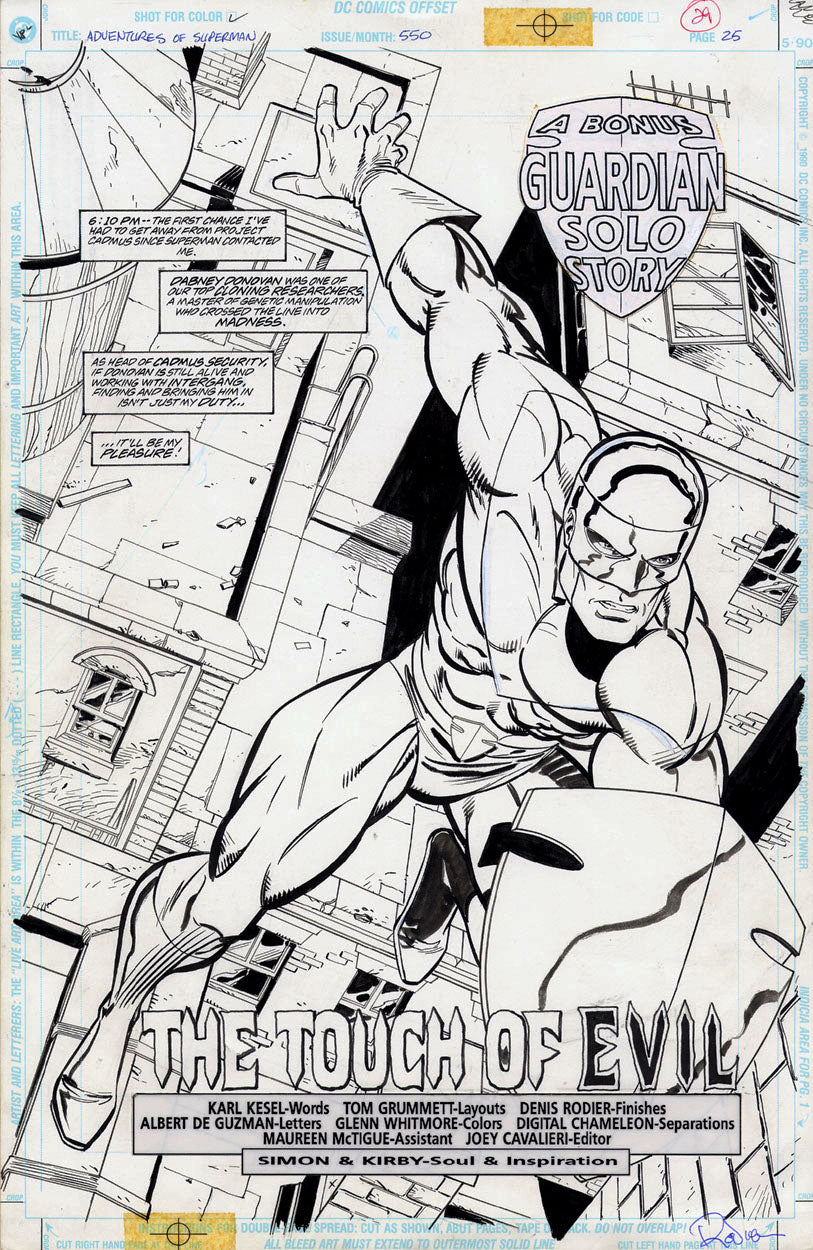 Grummett, Tom - Adventures of Superman #550 - Guardian Splash!
