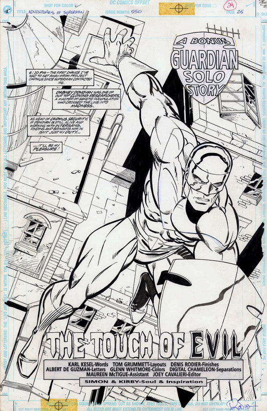 Grummett, Tom - Adventures of Superman #550 - Guardian Splash!