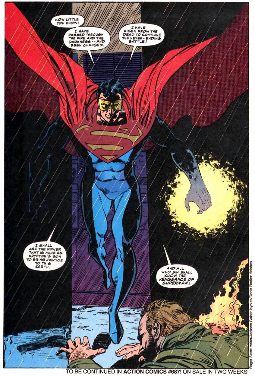 Jurgens, Dan – Superman: Man of Steel #1 p.40 - Eradicator Birth Page!