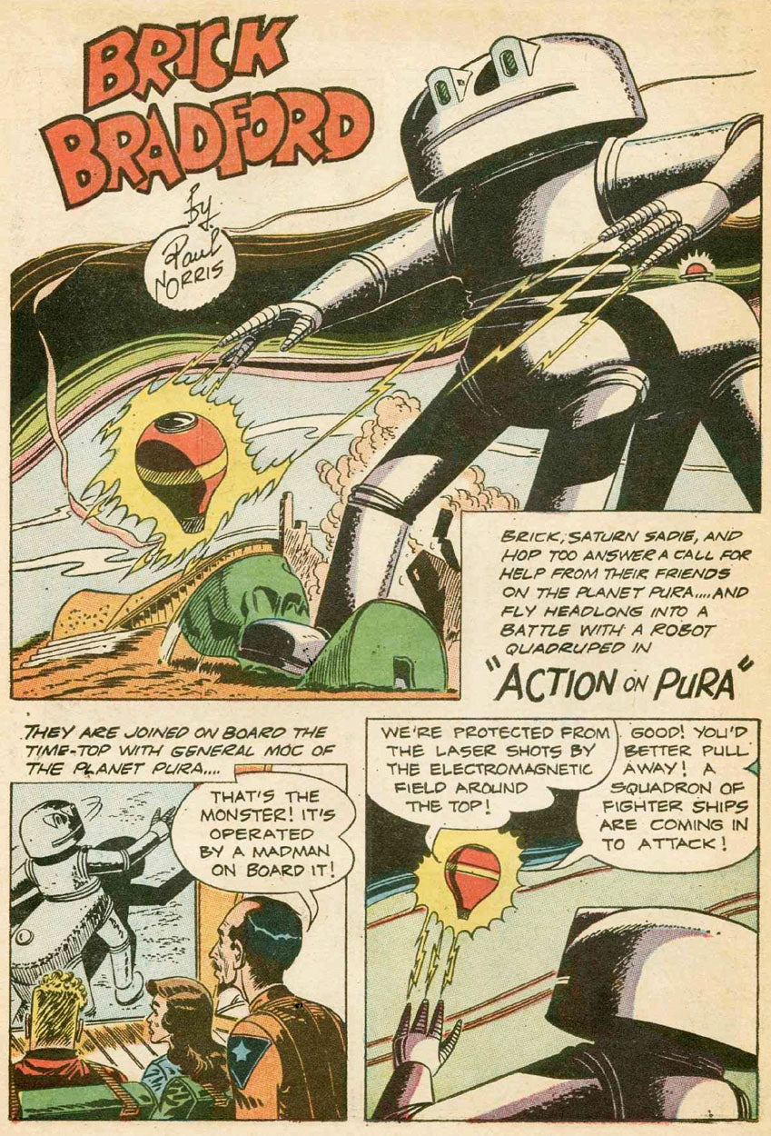 Norris, Paul - Brick Bradford 4-Page Silver Age Story!