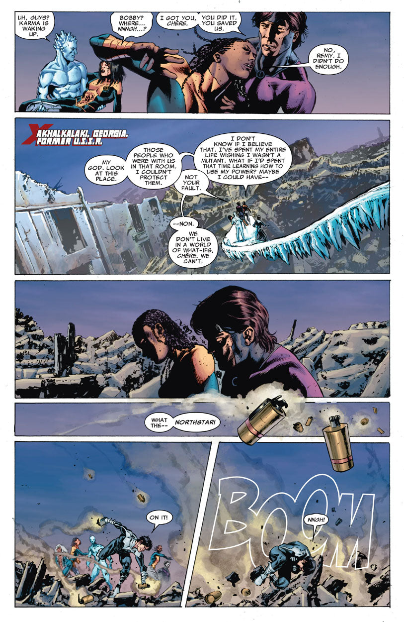 Astonishing X-Men #54 p.07 - Gambit, Iceman & Karma!