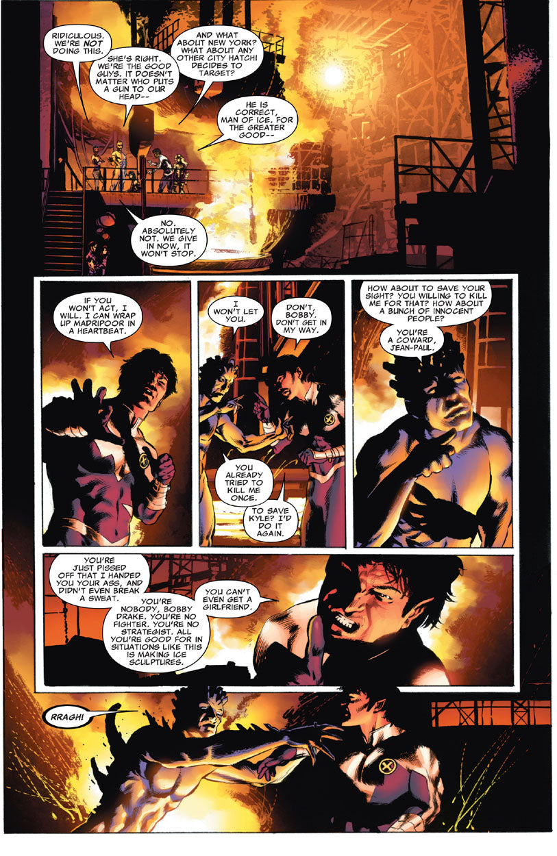 Astonishing X-Men #54 p.18 - Northstar vs Iceman!