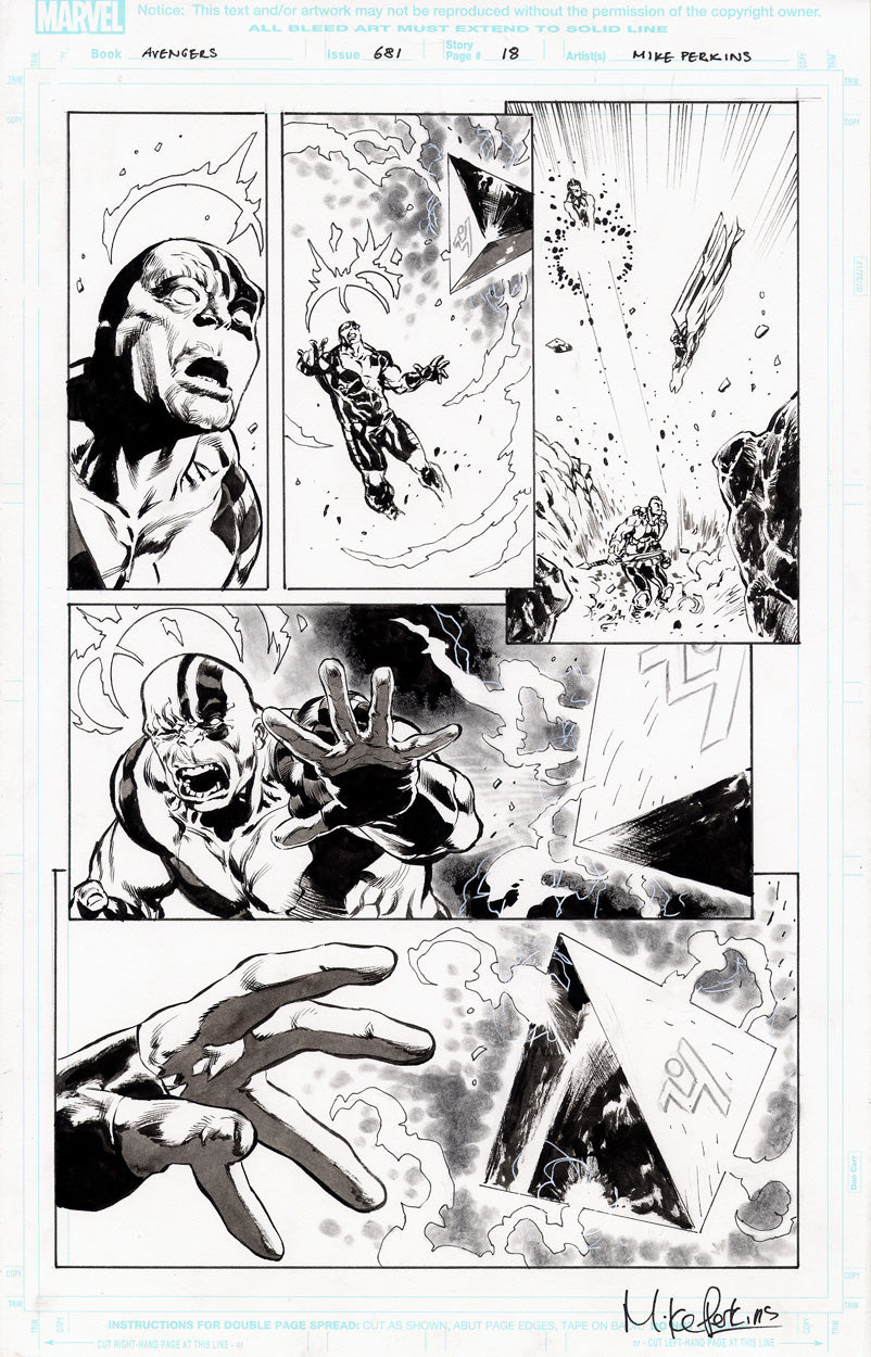 681 Comic Numbers Avengers #681 p.18 - Gary Blood & Wonderman! – Comic Book Art Gallery