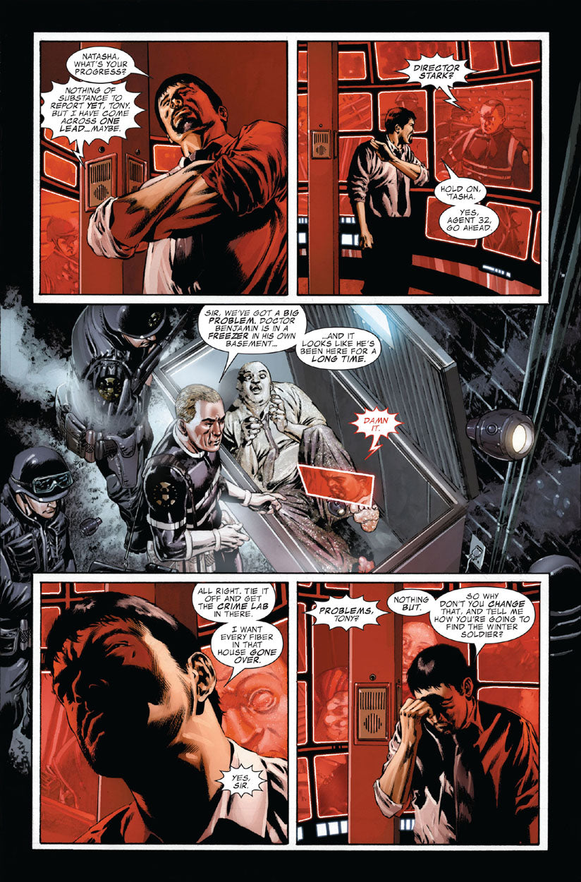 Captain America #30 p.02 - Stark Hunts Winter Soldier!