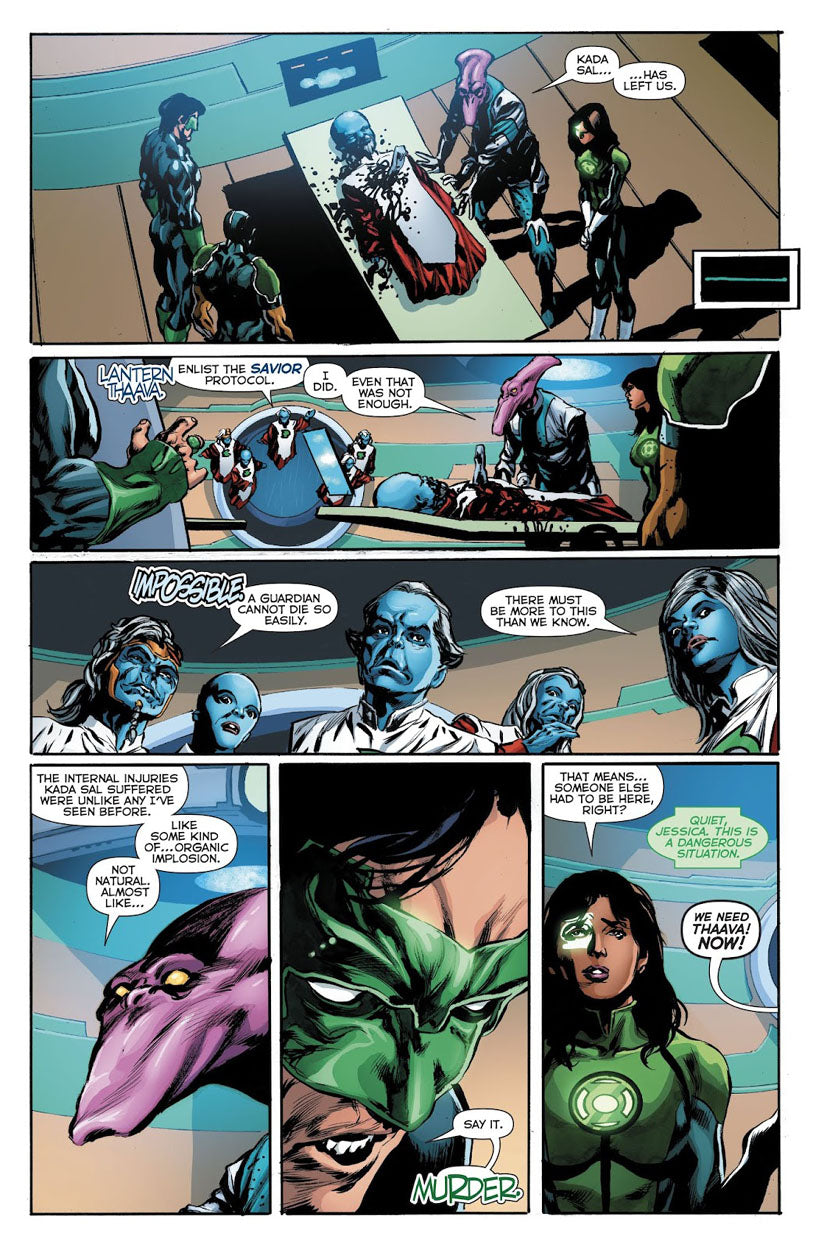 Green Lanterns #51 p.08 - Guardian Pronounced Dead!