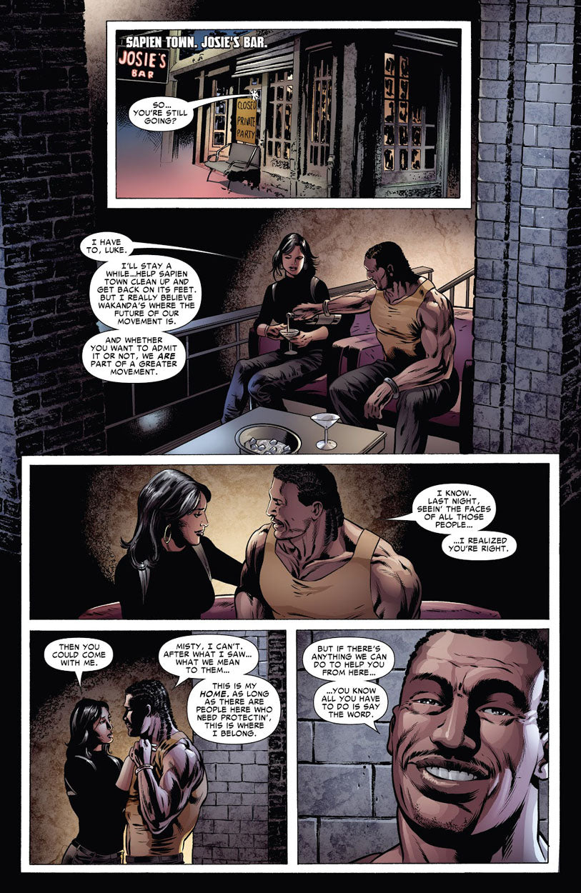 House of M: Avengers #5 p.21 - Luke Cage & Misty!