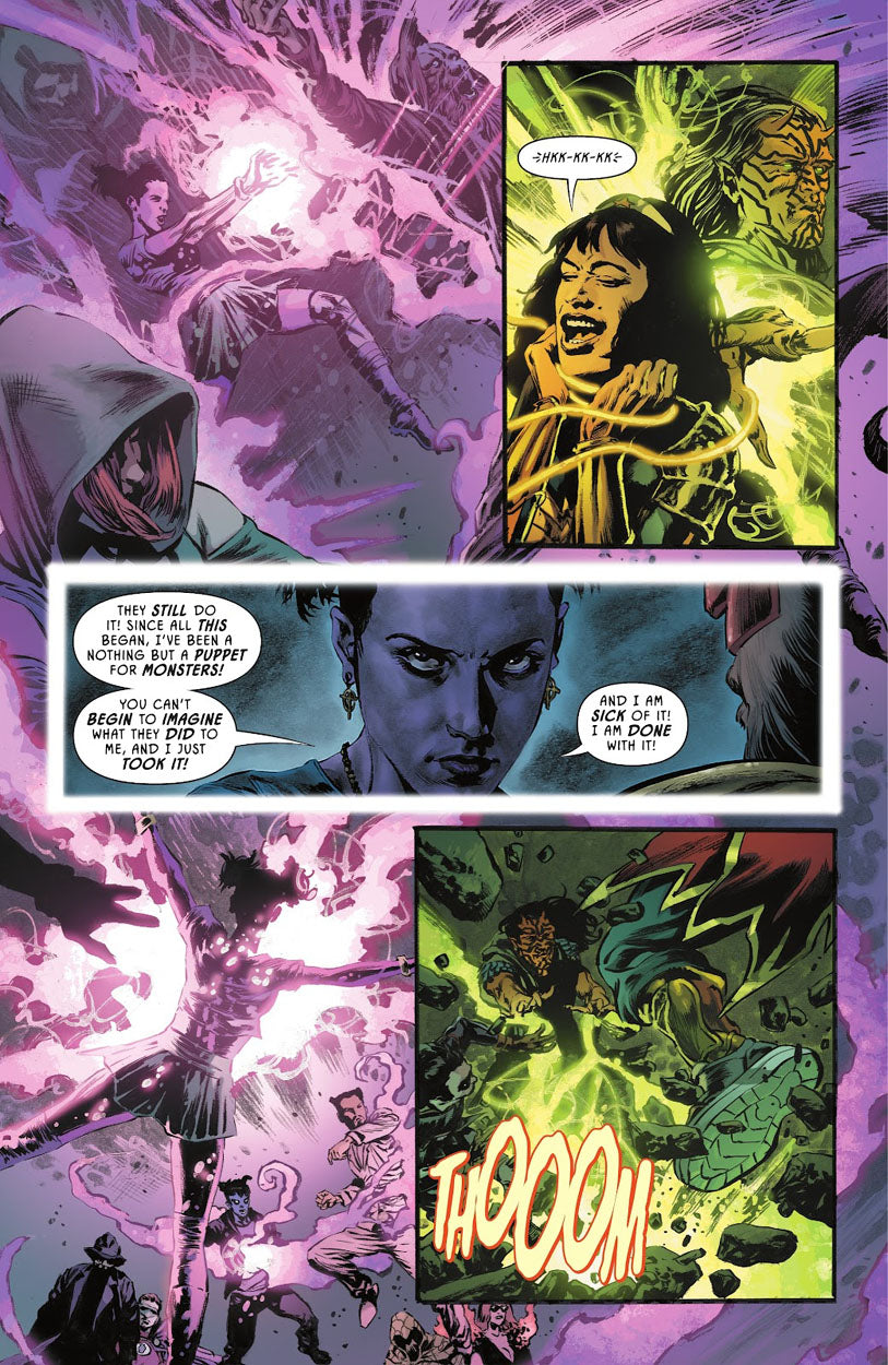 Lazarus Planet: Omega #1 p.15 - Black Alice Kicks Ass!