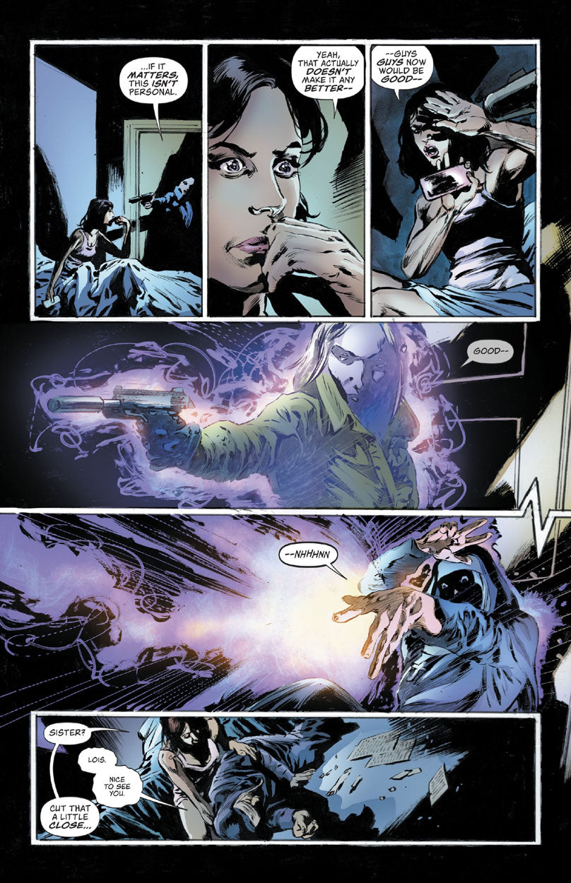 Lois Lane #10 p.21 - Kiss of Death shoots Renee!