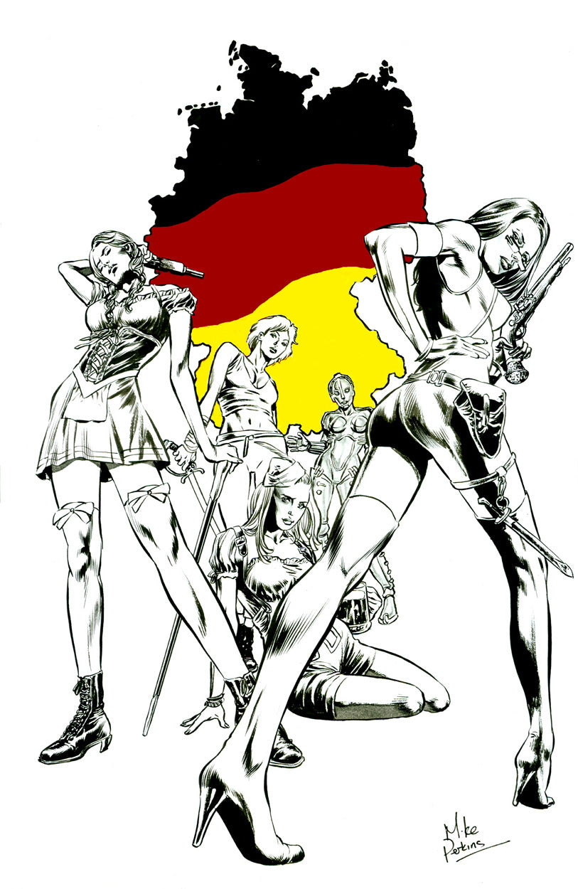 Blitzkrieg Bombshells - German Tour Poster Art