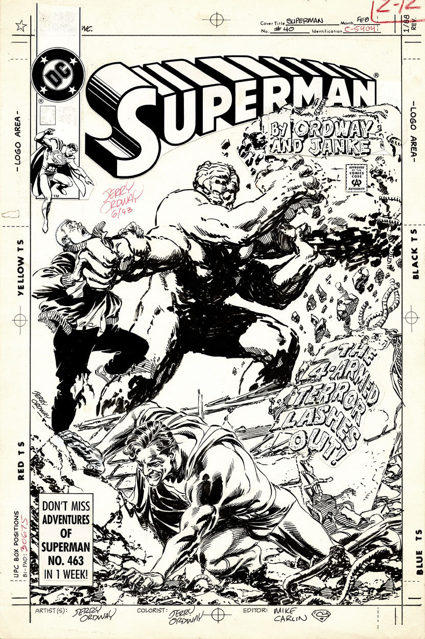Ordway, Jerry – Superman #40 Cover !