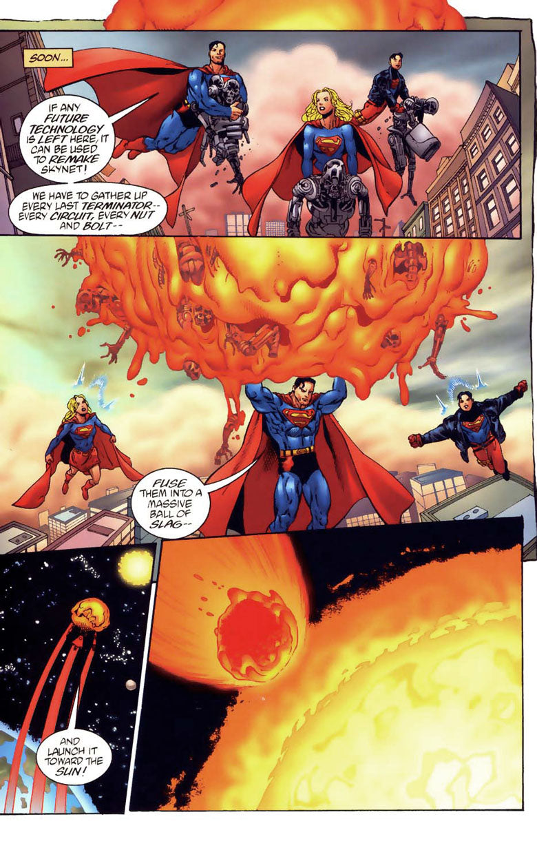 Superman vs. Terminator #4 p.20 - Supergirl & Superboy!